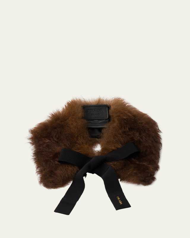 Shearling Ribbon Collar